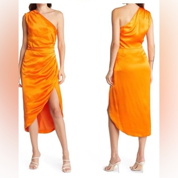 ELLIATT Isabelle Dress in Mango, Size Large, $210 - Picture 4 of 11
